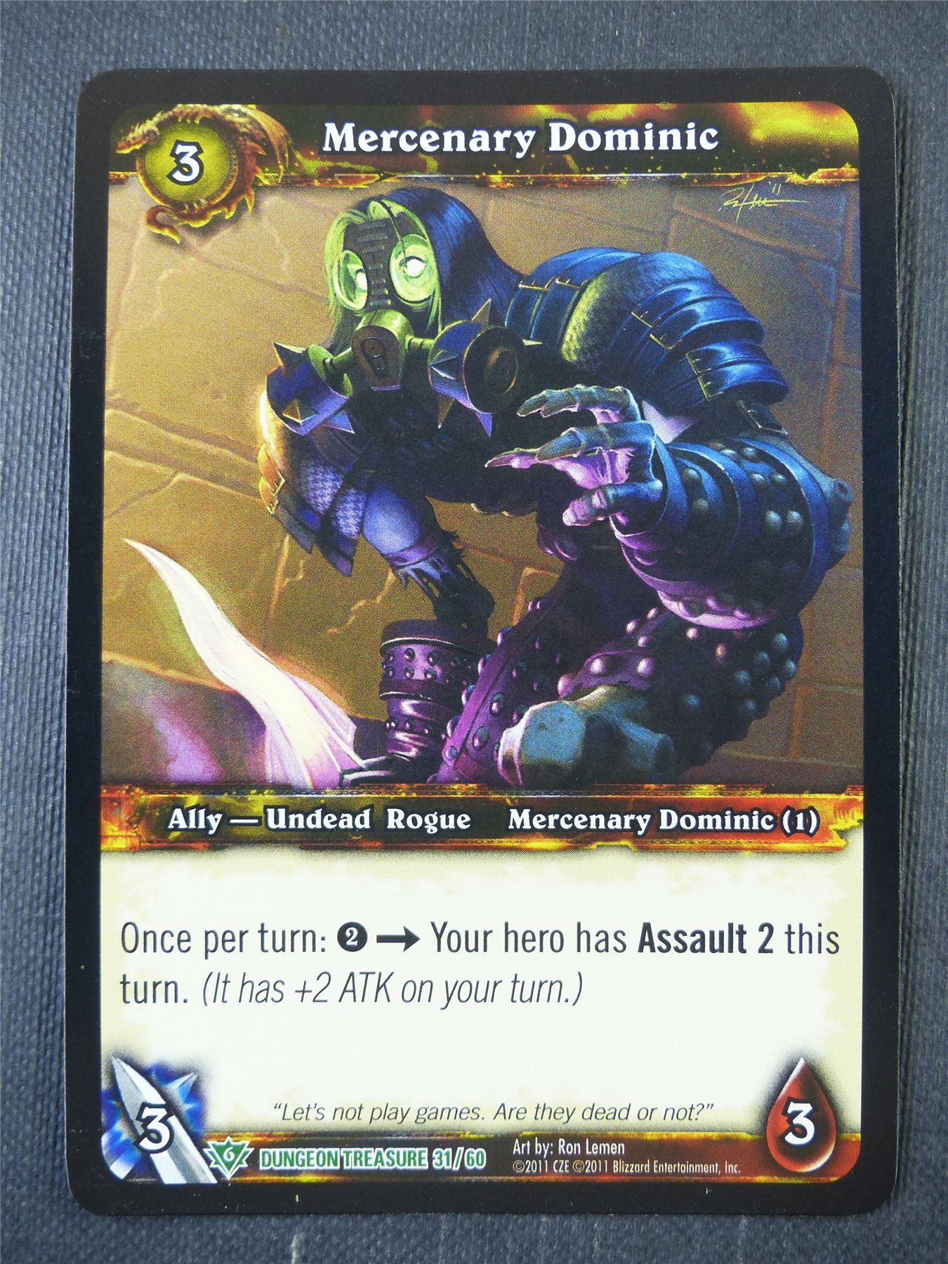Mercenary Dominic 31/60 Foil - WoW Card #19D
