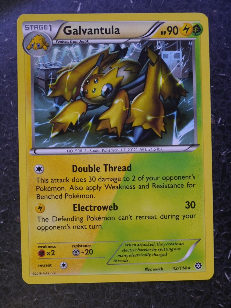 Pokemon Cards: GALVANTULA 42/114 RARE #