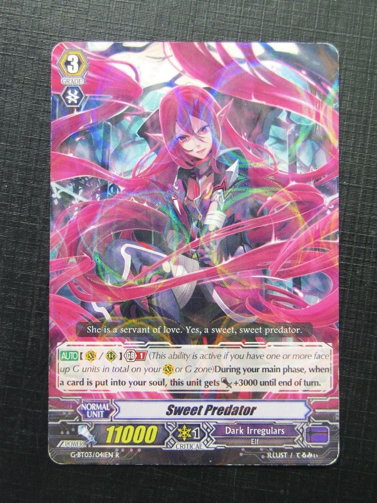 Sweet Predator G-BT03 R played - Vanguard Card # 11J77