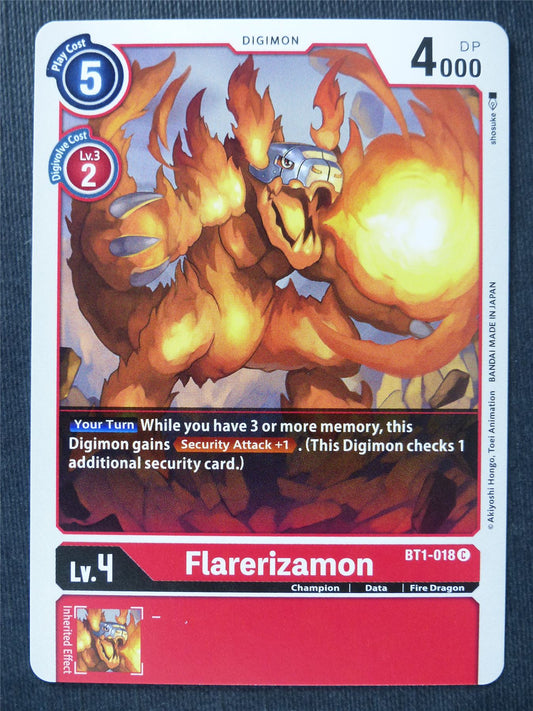 Flarerizamon BT1-018 C - Digimon Cards #TF