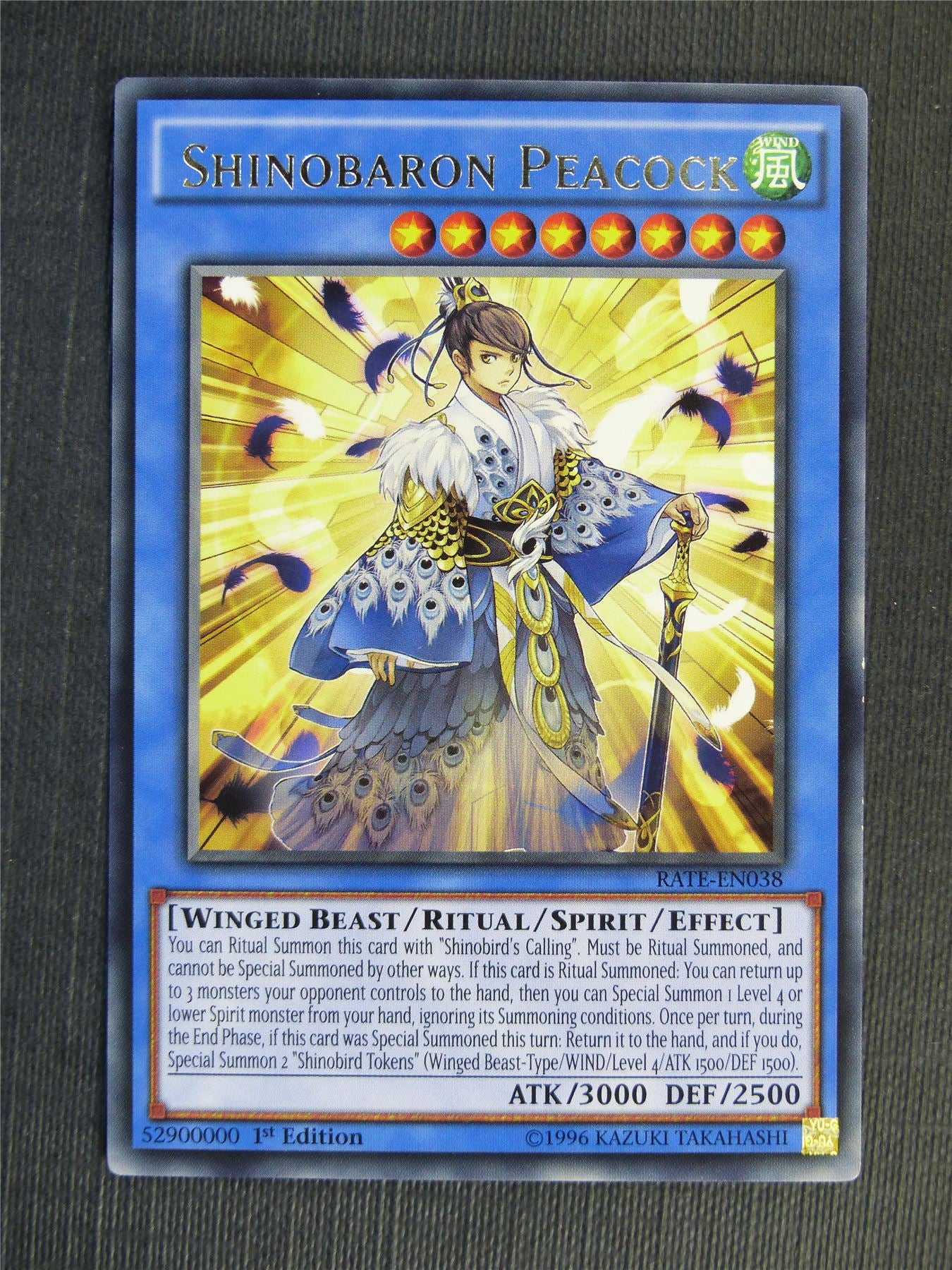 Shinobaron Peacock RATE Rare - 1st ed - Yugioh Cards #SA