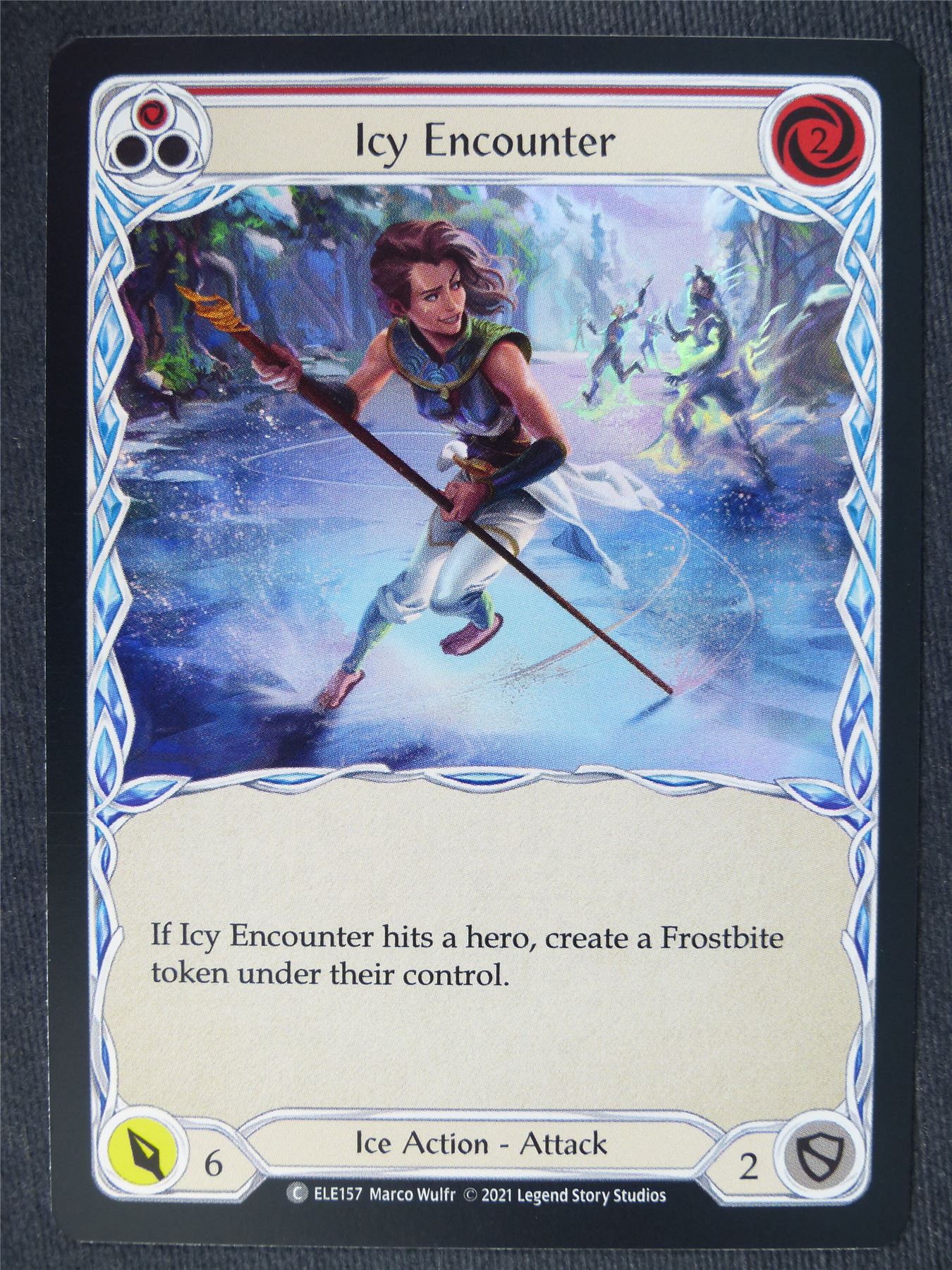 Icy Encounter C Foil Red - 1st Ed Tales of Aria - Flesh and Blood