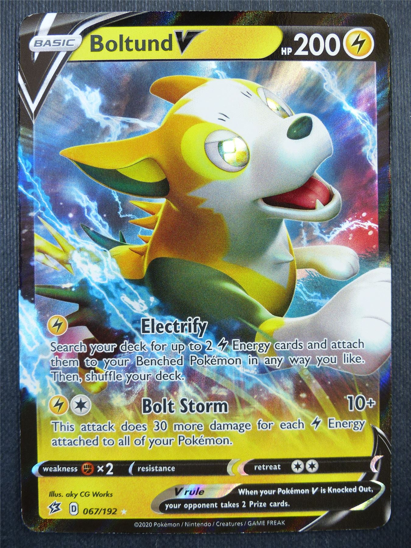 Boltund V 067/192 Holo - Pokemon Card #4QW