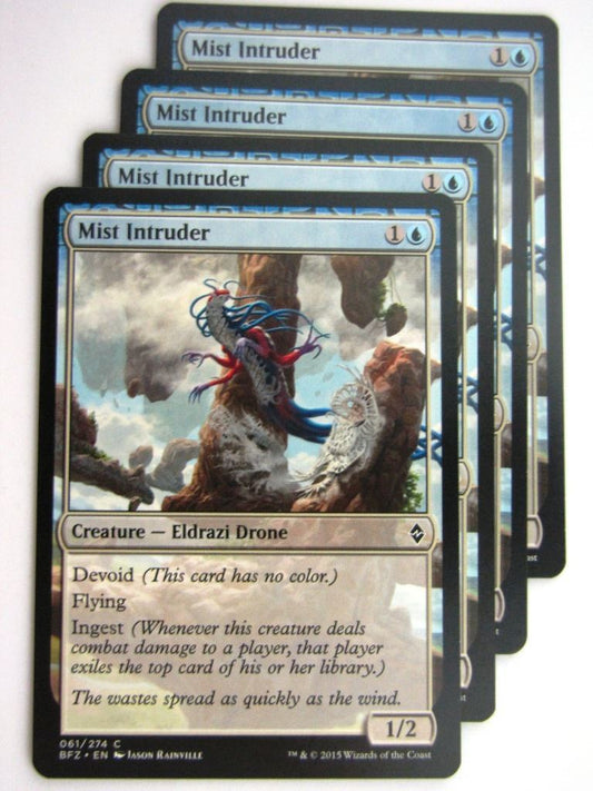 MTG Cards: BATTLE FOR ZENDIKAR: MIST INTRUDER x4 # 37A75