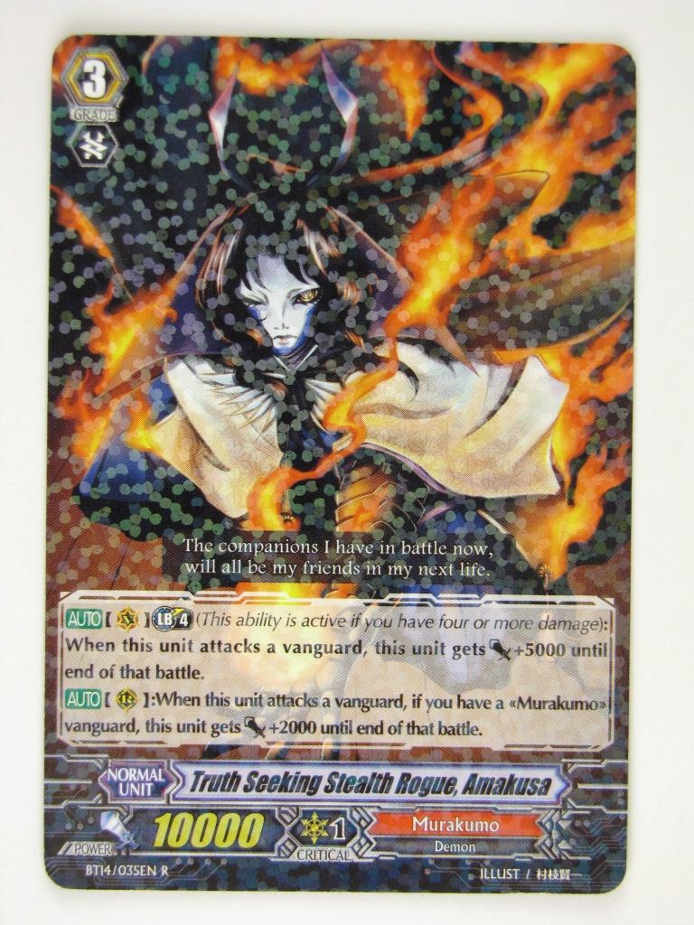 Vanguard Cards: TRUTH SEEKING STEALTH ROGUE, AMAKUSA BT14 R # 18J2