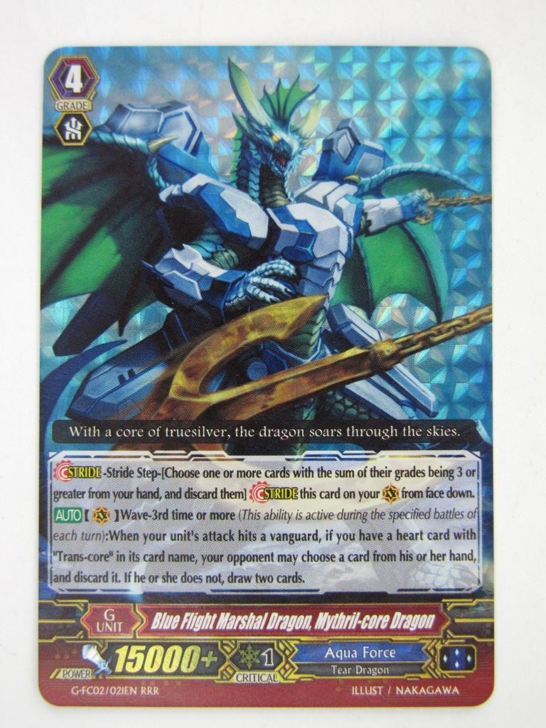 Vanguard Cards: BLUE FLIGHT MARSHAL DRAGON, MYTHRIL-CORE DRAGON G-FC02 # 8G98