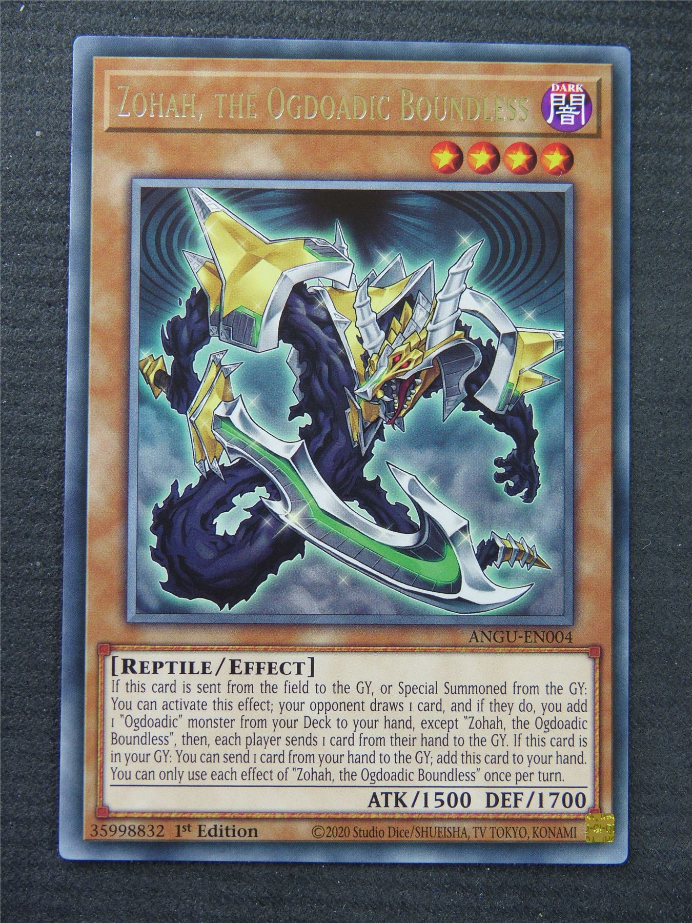 Zohah The Ogdoadic Boundless ANGU Rare - 1st Edition - Yugioh Card #1P2