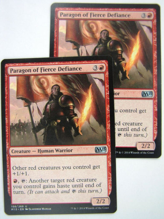 MTG Magic Cards: PARAGON OF FIERCE DEFIANCE x2 # 8E98