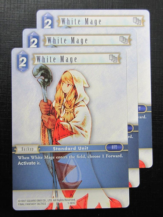 Final Fantasy Cards: WHITE MAGE 1-161C x3 # 19J82