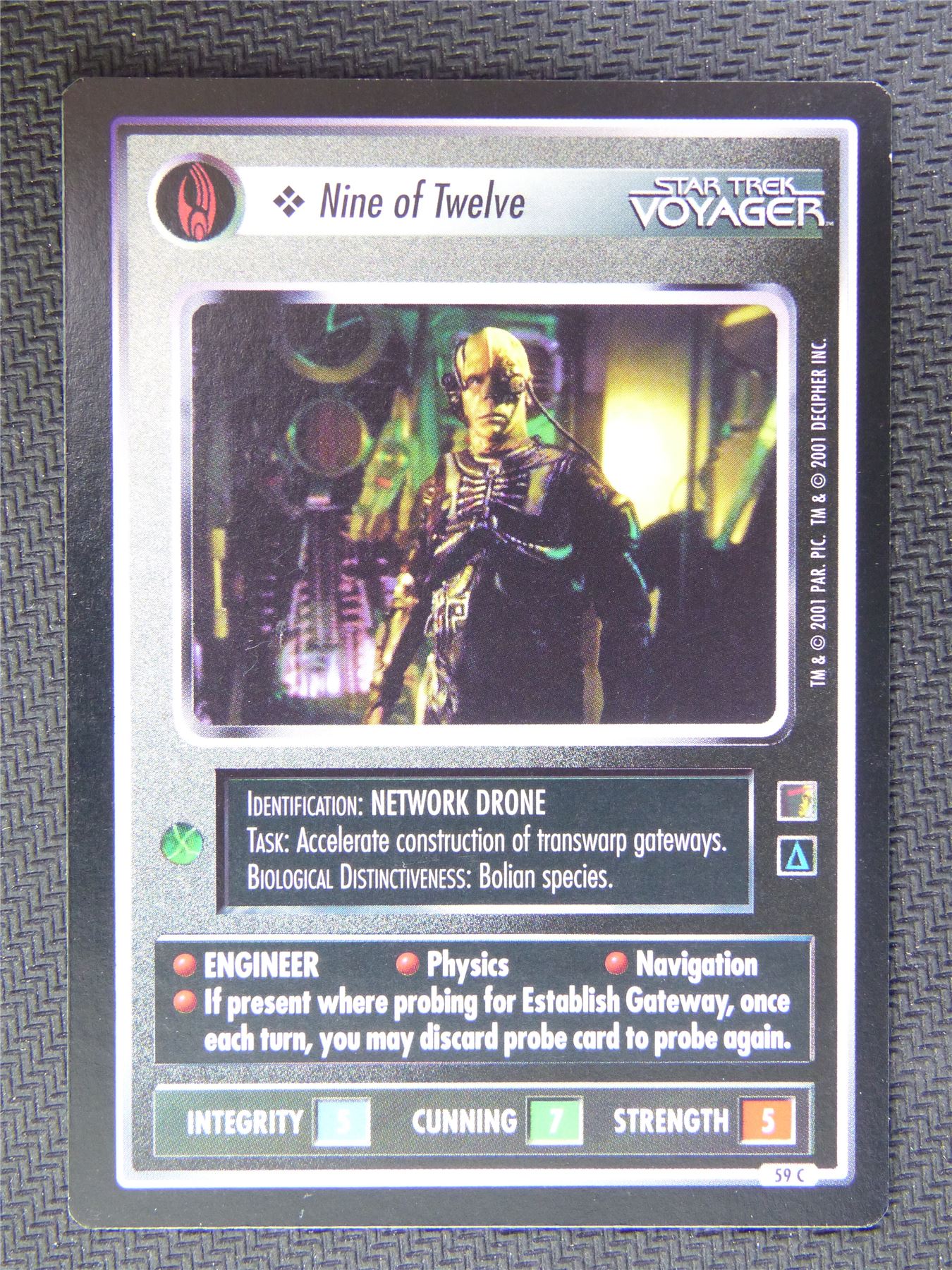 Nine of Twelve Black Border - Star Trek CCG Voyager #4Z0