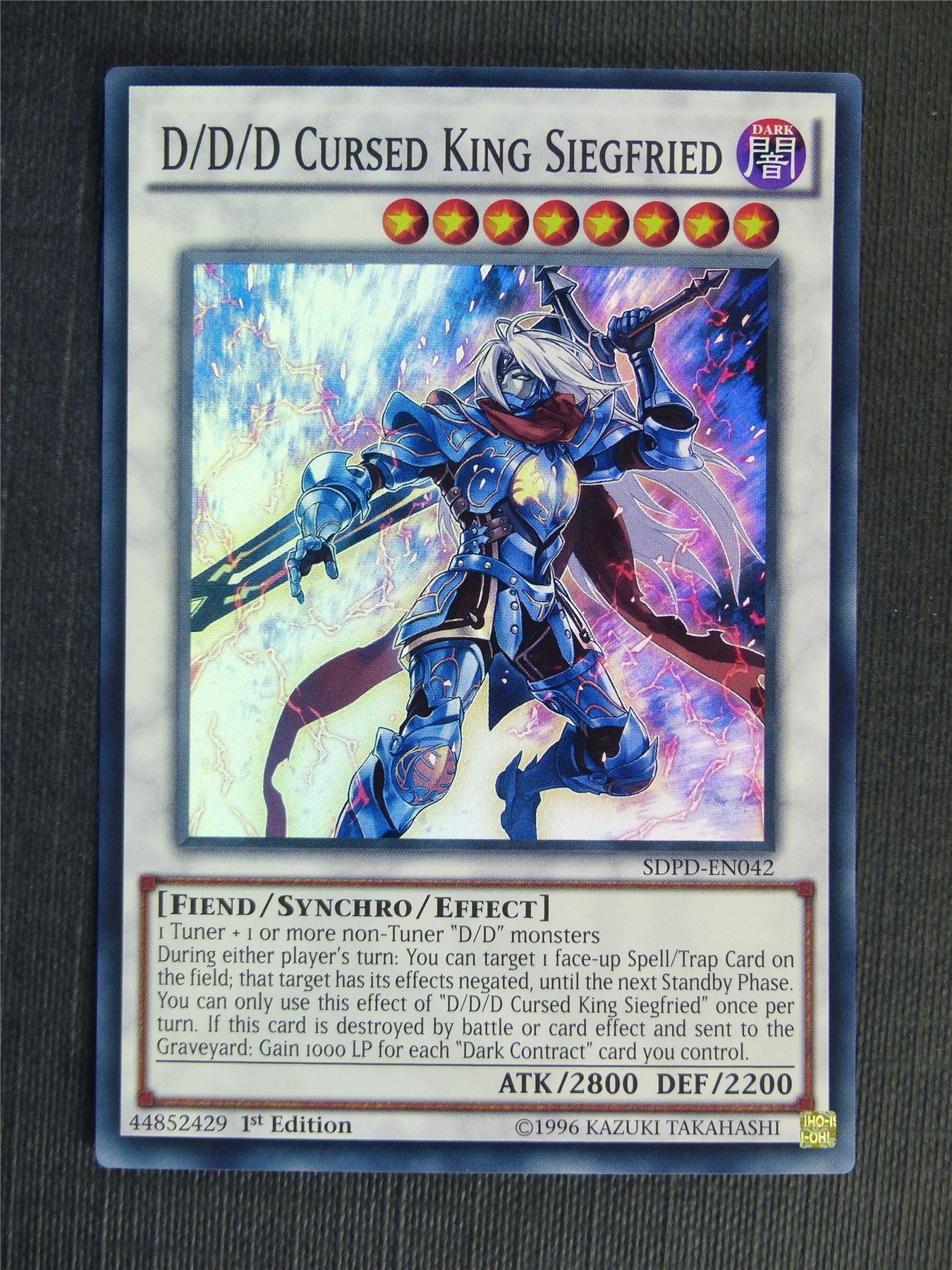 D/D/D Cursed King Siegfried SDPD SUper Rare - 1st ed - Yugioh Cards #SV