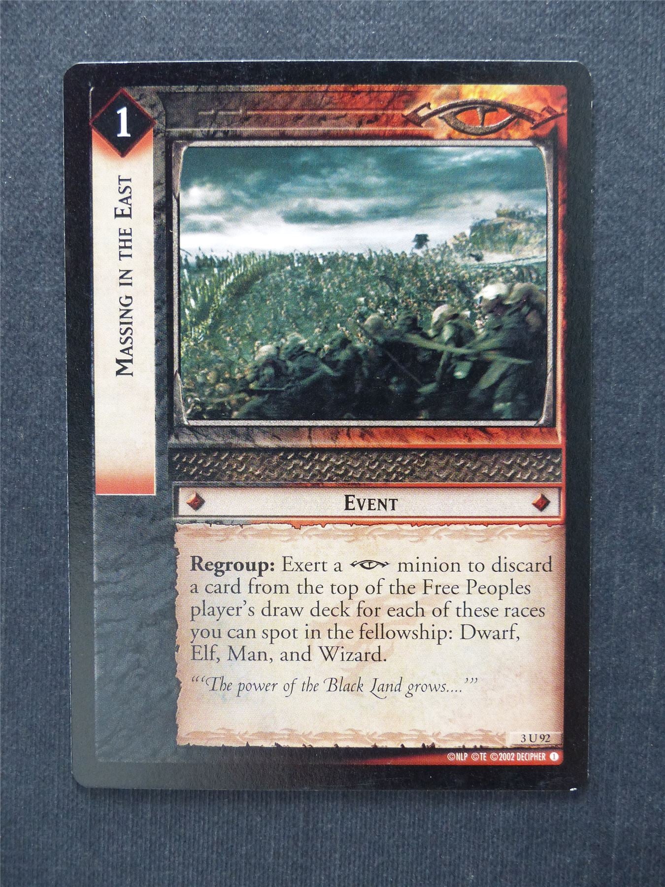 Massing in the East 3 U 92 - LotR Cards #8I