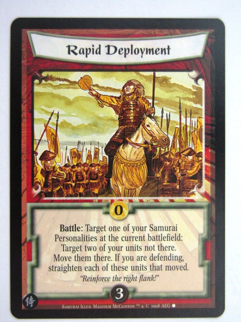 Vintage L5R Cards: RAPID DEPLOYMENT # 27F91