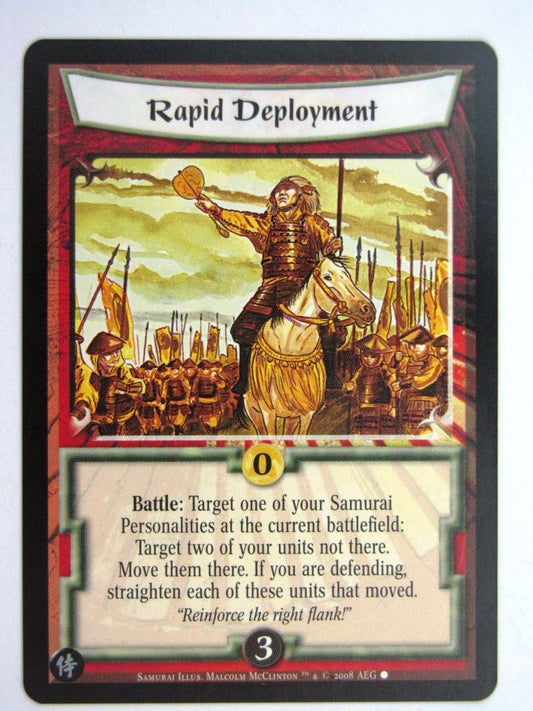 Vintage L5R Cards: RAPID DEPLOYMENT # 27F91