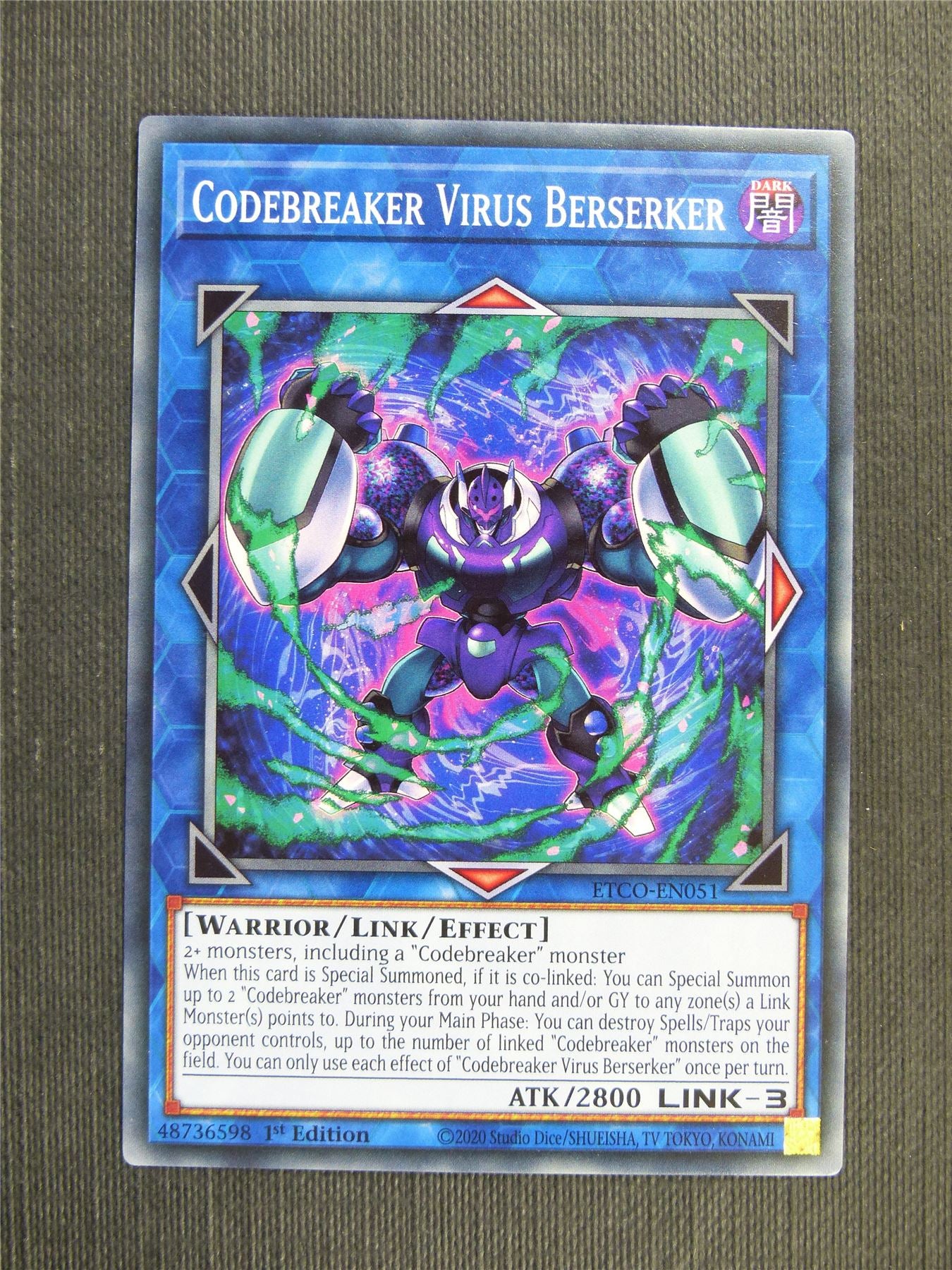 Codebreaker Virus Berserker - ETCO - 1st ed Yugioh Card