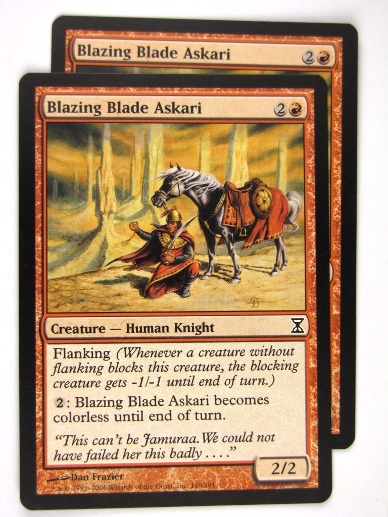 MTG Magic: The Gathering Cards: BLAZING BLADE ASKARI x2: TSP