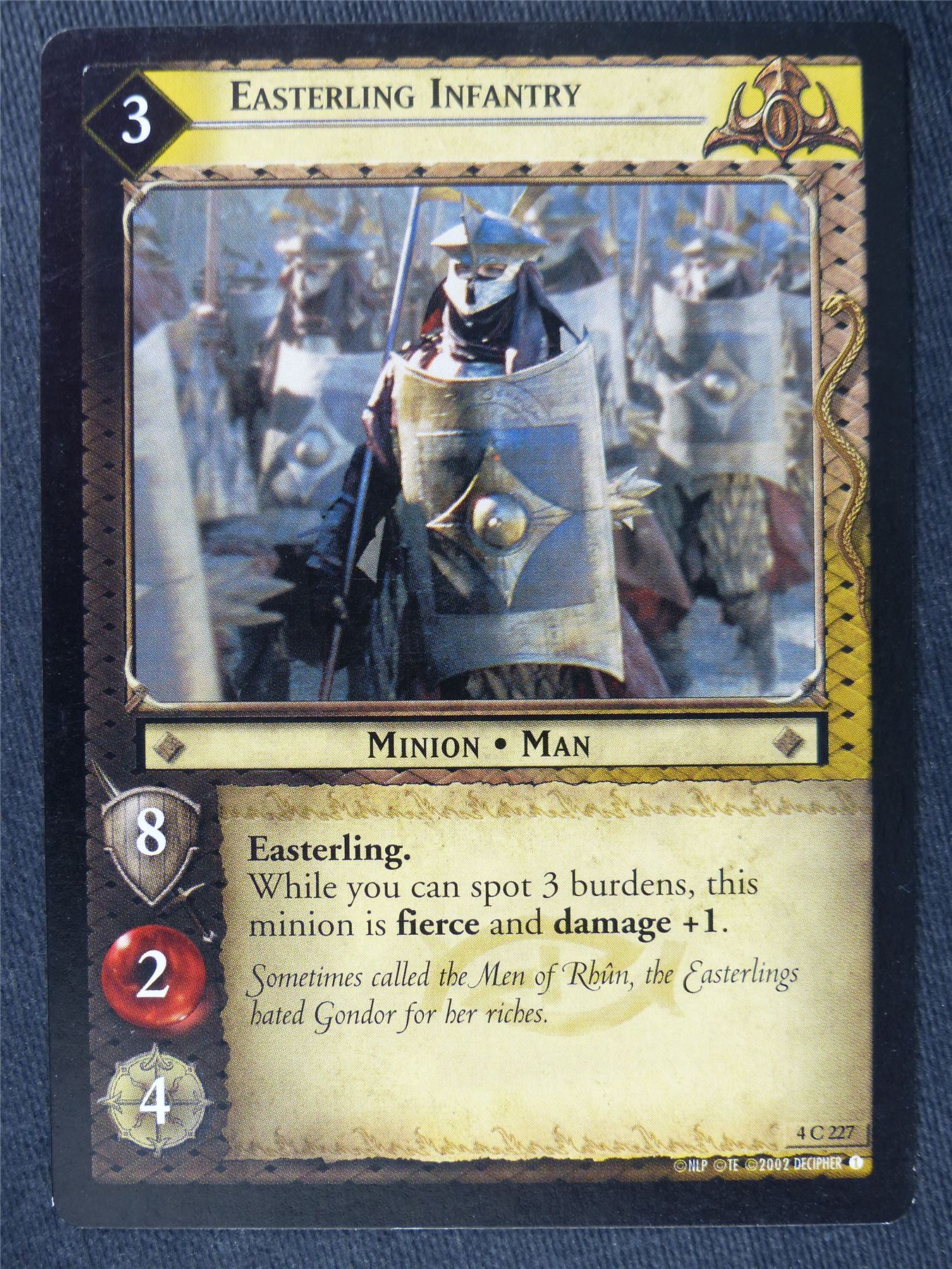 Easterling Infantry 4 C 227 - LotR Cards #N6