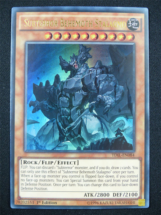 Subterror Behemoth Stalagmo TDIL Ultra Rare - 1st ed Yugioh Card #3FT