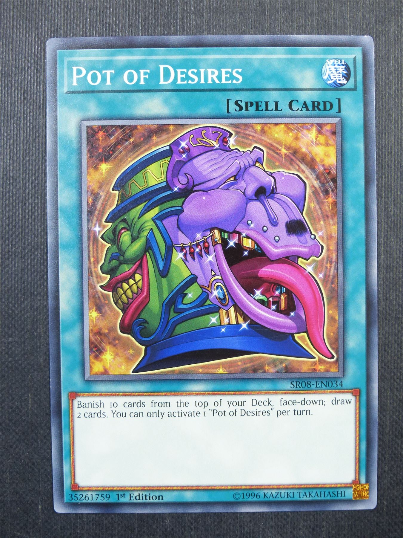 Pot of Desires SR08 - 1st ed Yugioh Card #3XT