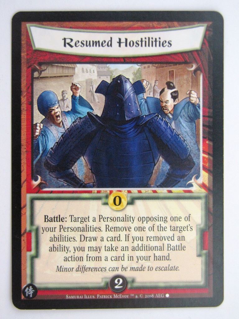 Vintage L5R Cards: RESUMED HOSTILITIES # 27G1