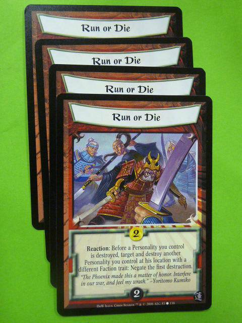 L5R Card Legend of Five Rings: RUN OR DIE 83/156 x4