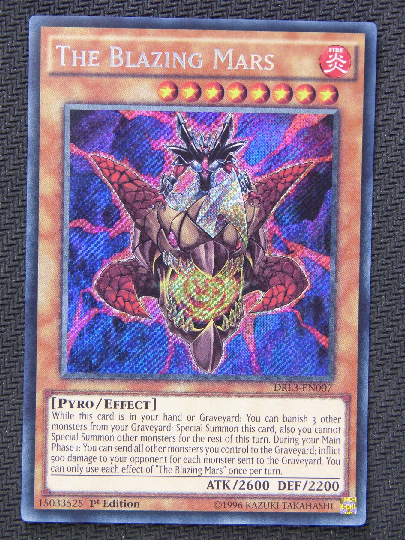 The Blazing Mars DRL3 - Secret Rare - Yugioh Card #5XA