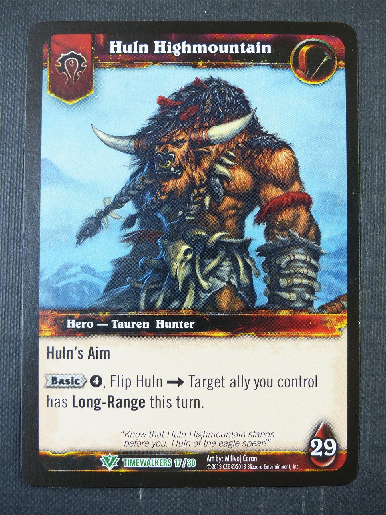 Huln Highmountain 17/30 - WoW Card #1B0