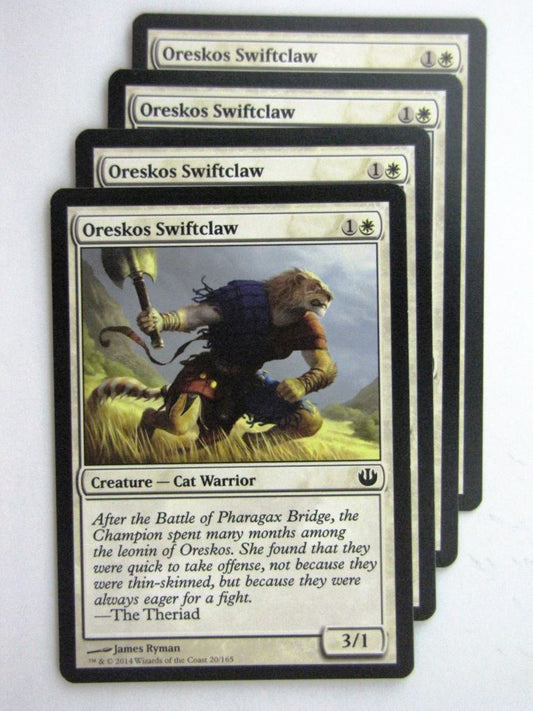 MTG Magic Cards: ORESKOS SWIFTCLAW x4 Journey to Nyx playset # 24B57