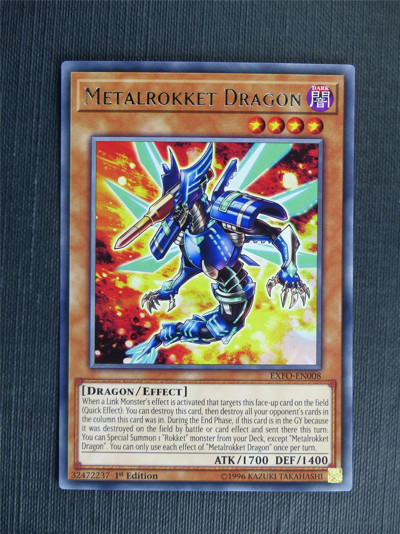 Metalrokket Dragon EXFO Rare - 1st ed - Yugioh Cards #128