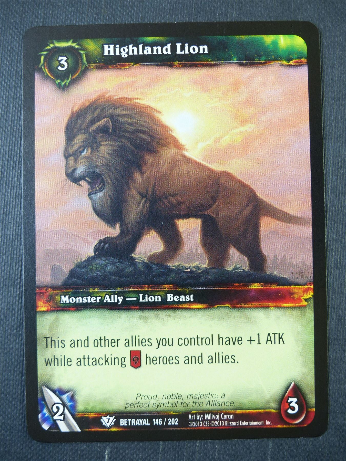 Highland Lion 146/202 - WoW Card #18T