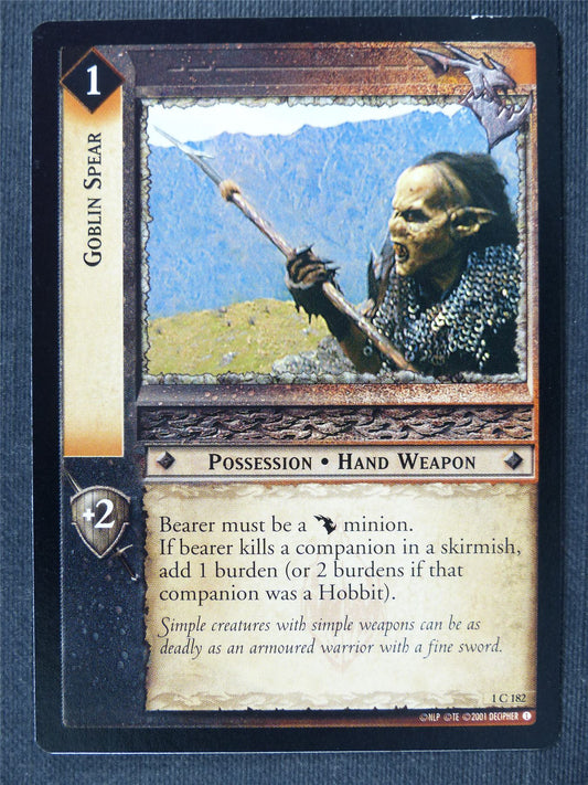 Goblin Spear 1 C 182 - LotrR Cards #3F2