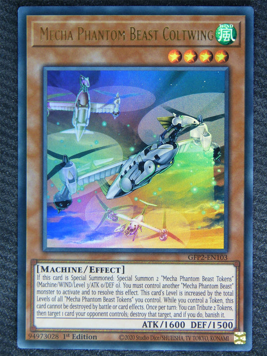 Mecha Phantom Beast Coltwing GFP2 Ultra Rare - 1st ed - Yugioh Card #80L