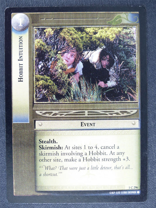 Hobbit Intuition 1 C 296 - played - LotR Cards #PH