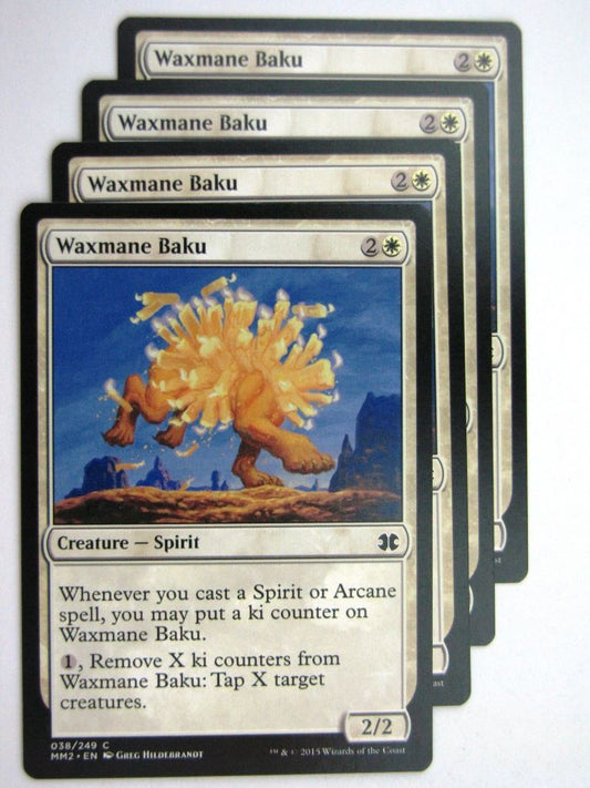 MTG MODERN MASTERS TWO: WAXMANE BAKU x4 # 28B78