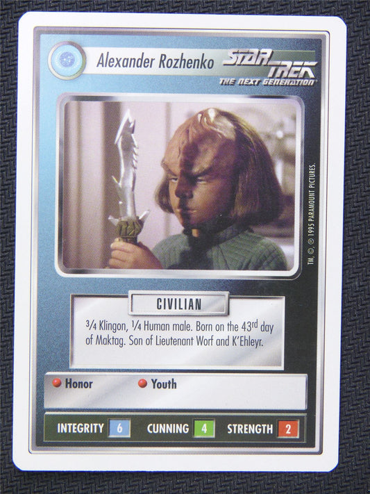 Alexander Rozhenko White Border - Star Trek Next Gen Card #4NP