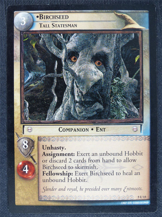 Birchseed 5 U 15 - played - LotR cards #EK