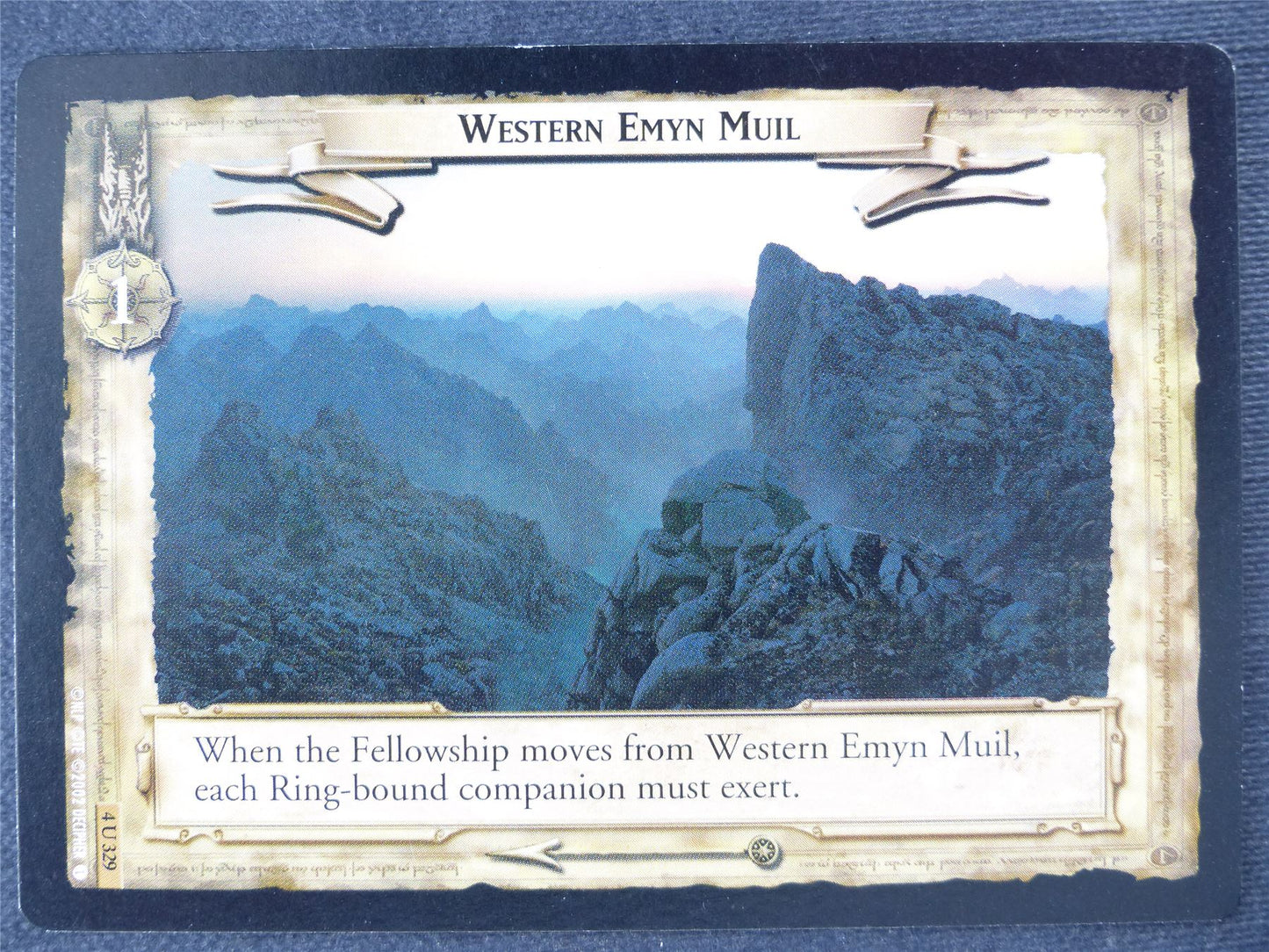 Western Emyn Muil 4 U 329 - played - LotR Cards #GX