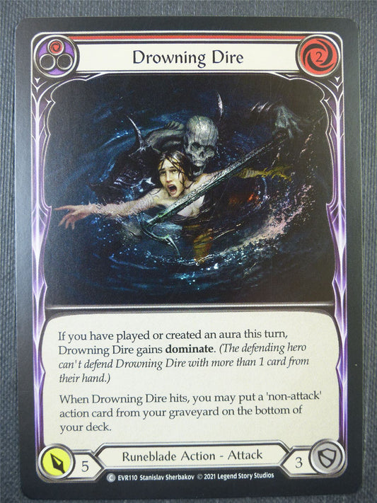 Drowning Dire Red Foil - 1st ed Everfest - Flesh & Blood Card #6IV