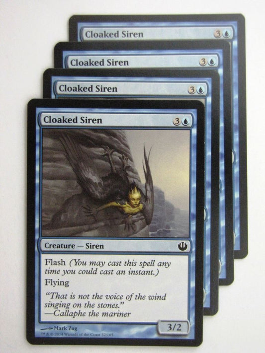 MTG Magic Cards: CLOAKED SIREN x4 Journey to Nyx playset # 24B27