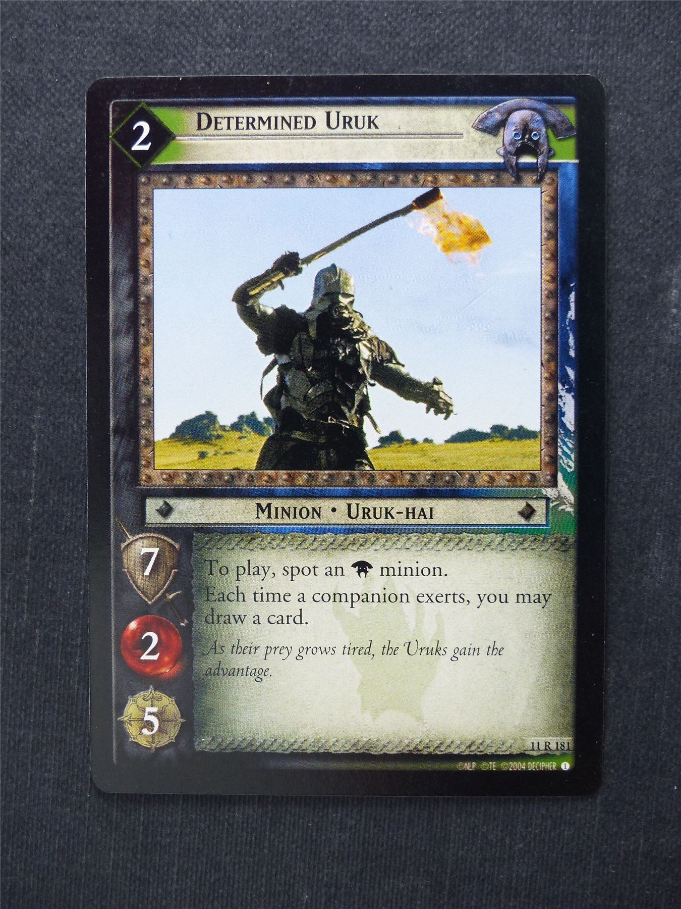 Determined Uruk 11 R 181 - LotR Cards #3W