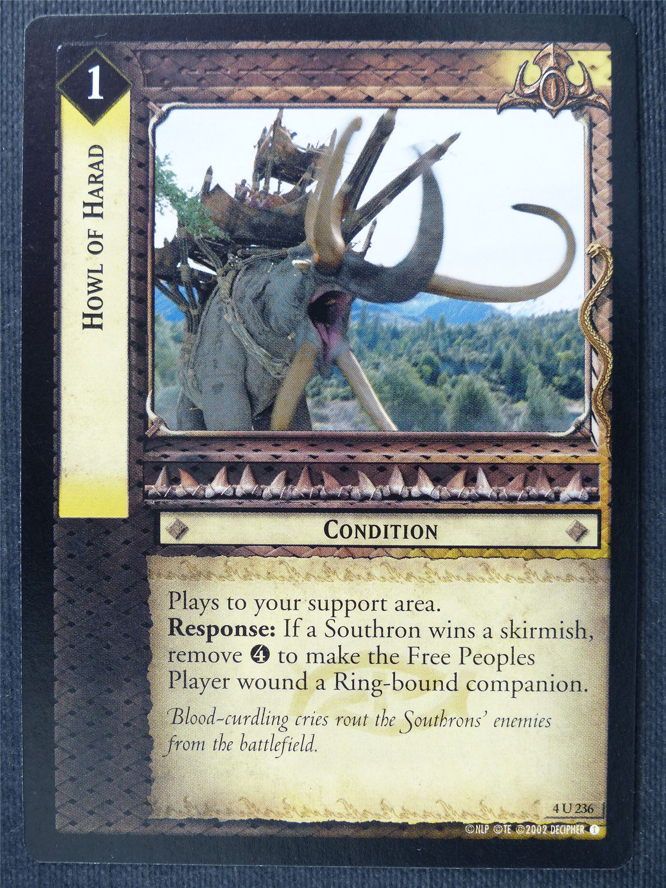 Howl of Harad 4 U 236 - LotR Cards #31W