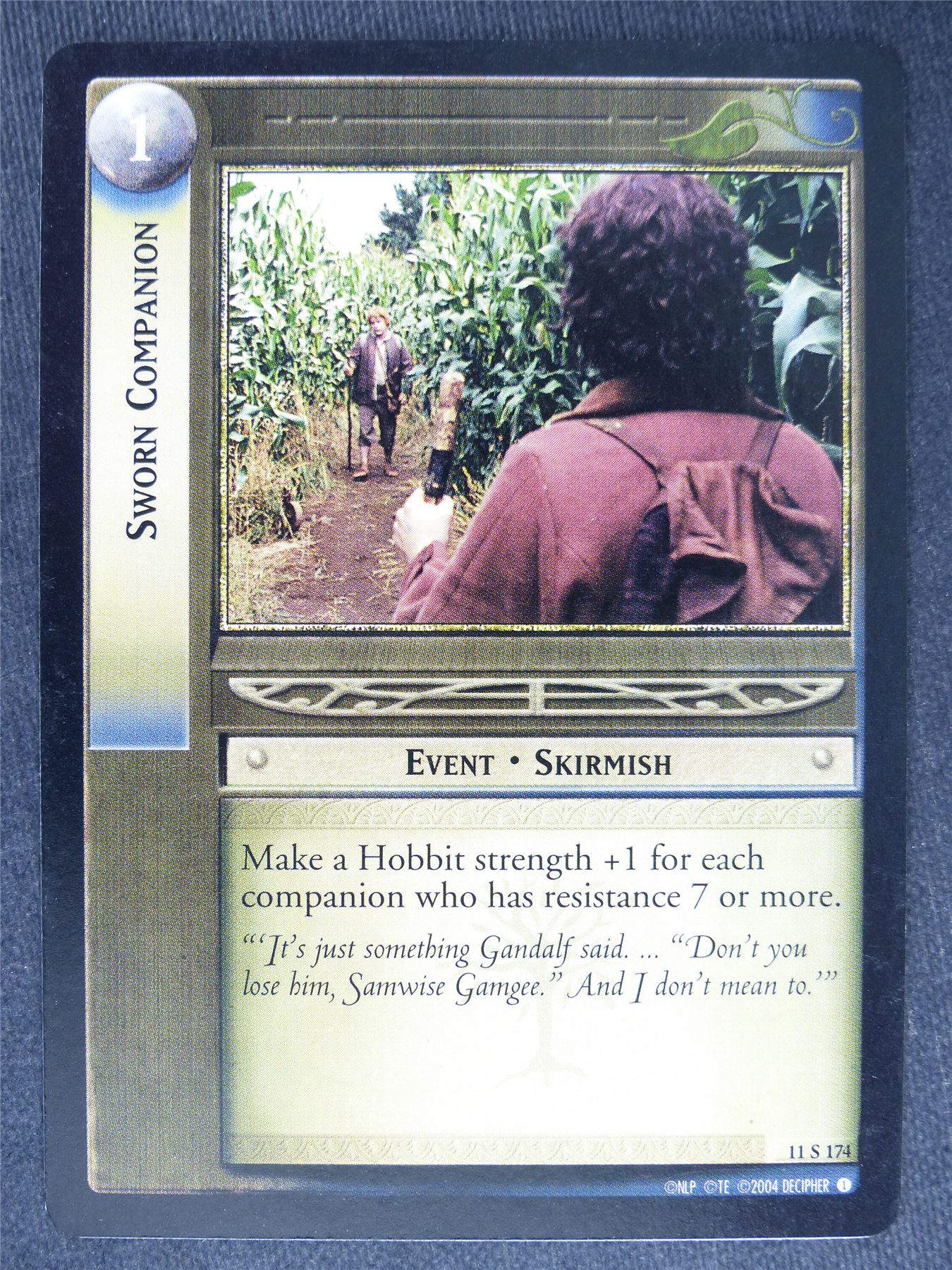 Sworn Companion 11 S 174 - played - LotR Cards #PT