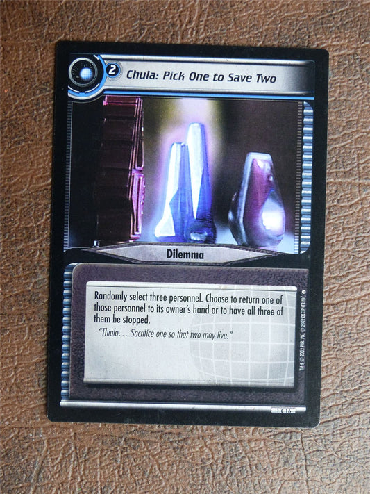 Chula Pick One to Save Two - Star Trek CCG TCG Card #YI