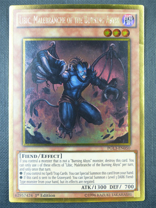 Libic Malebranche of the Burning Abyss PGL3 Gold Rare - 1st ed Yugioh Card #84S