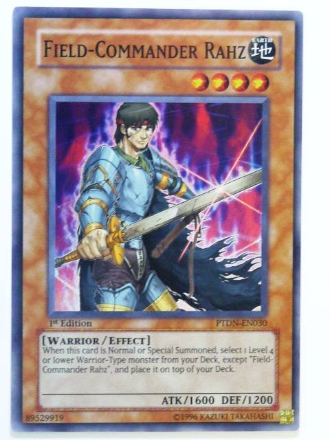 YUGIOH yu-gi-oh CCG - FIELD-COMMANDER RAHZ PTDN