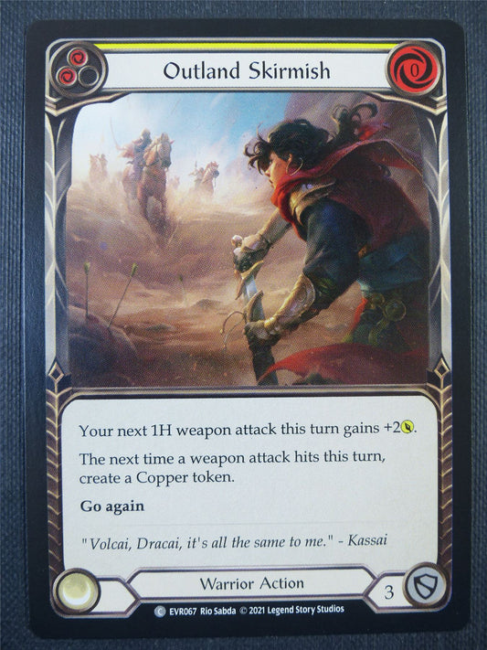 Outland Skirmish Yellow - 1st ed Everfest - Flesh & Blood Card #6E4