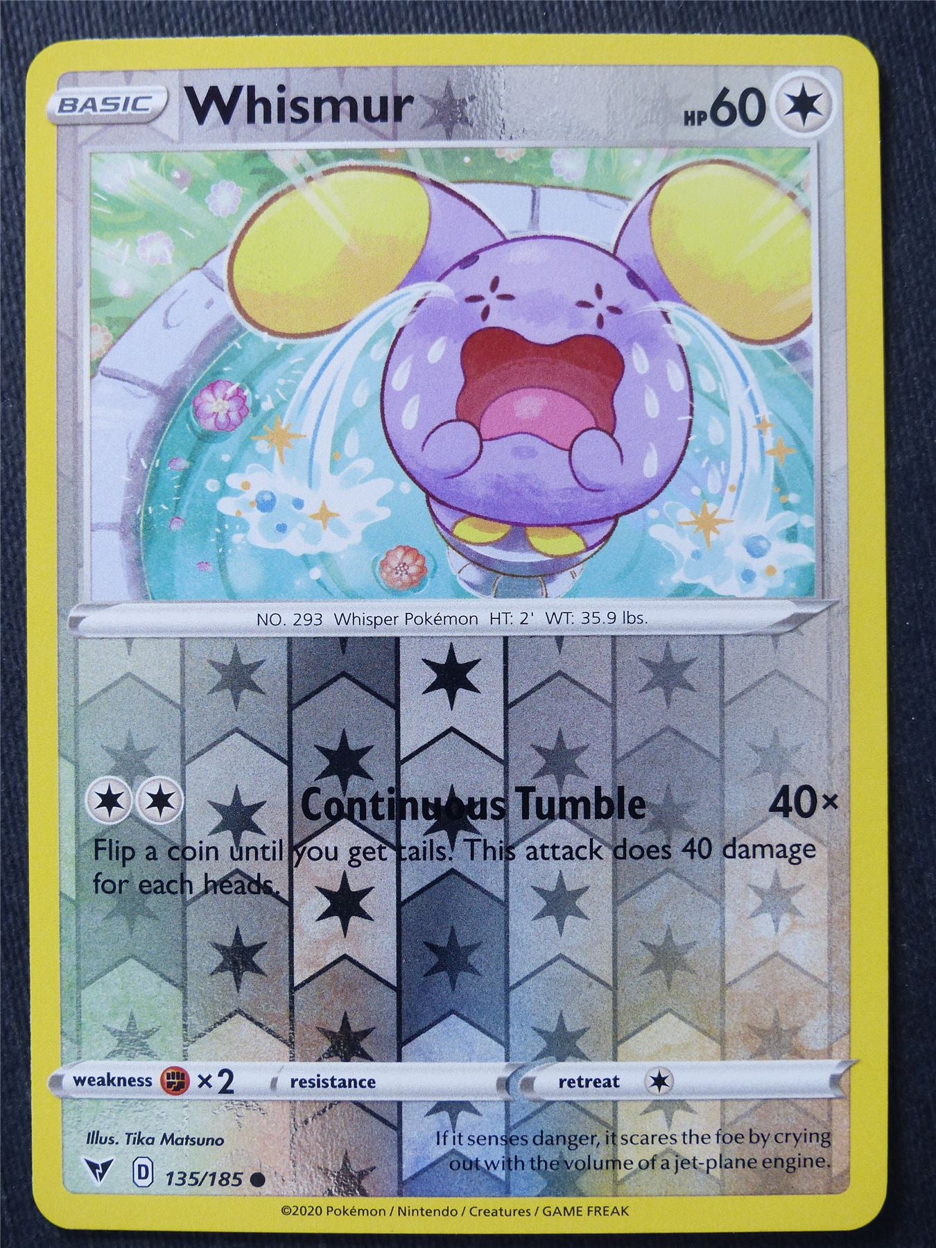 Whismur 135/185 Reverse Holo - Pokemon Cards #AU