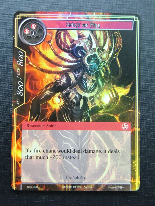 Force of Will Cards: SPIRIT OF FIRE FOIL # 18F44