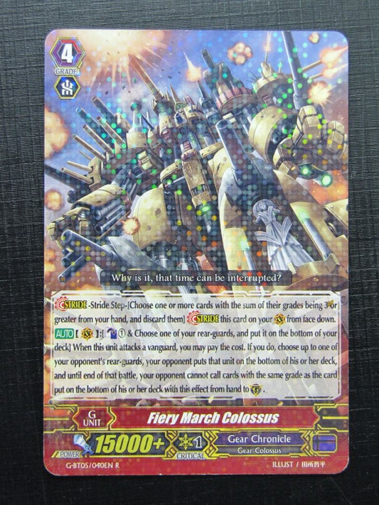 Vanguard Cards: FIERY MARCH COLOSSUS G-BT05 R played # 26D91