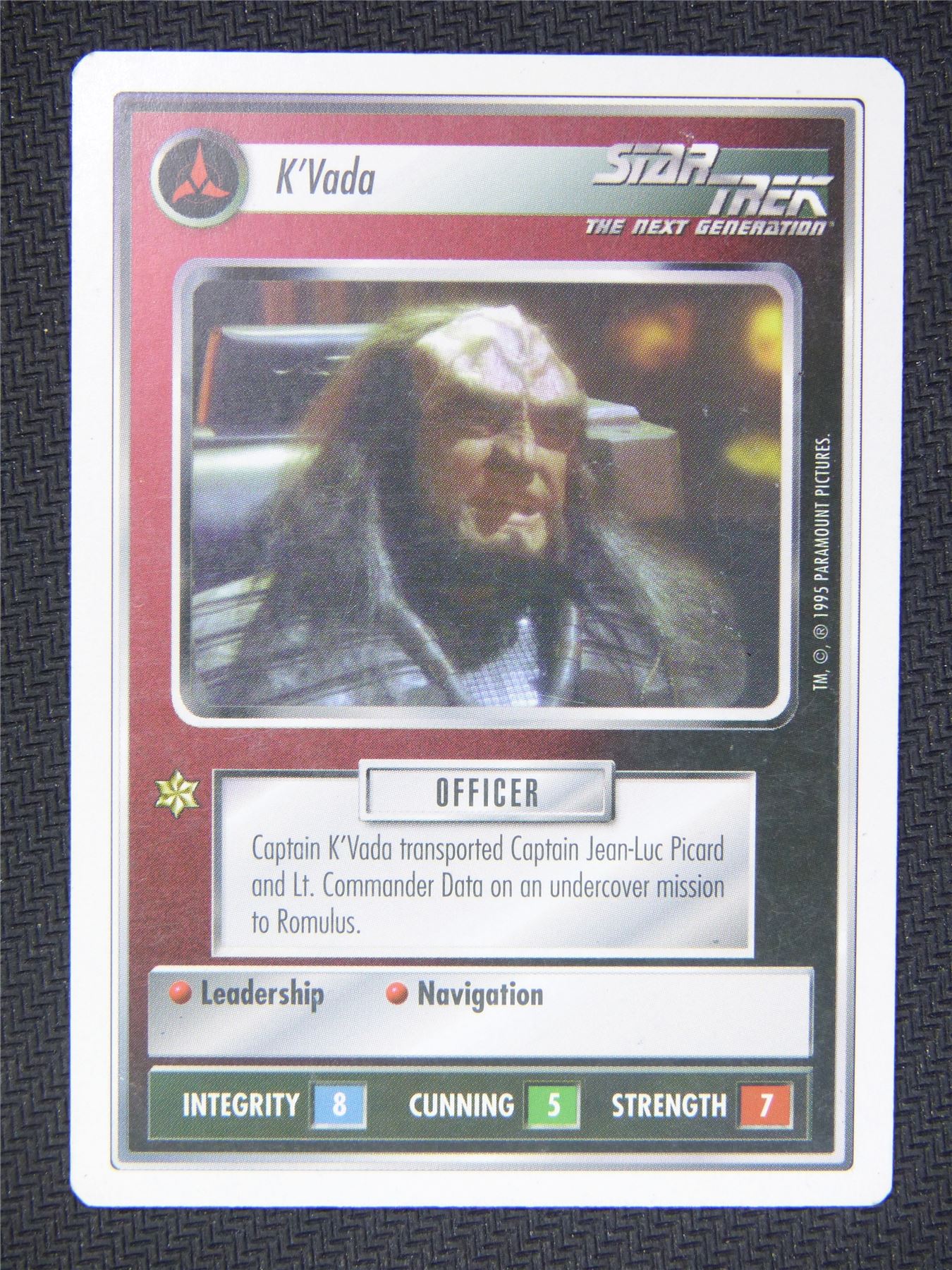 K Vada White Border - Star Trek Next Gen Card #4P2